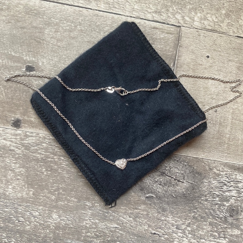 Swarovski crystal heart pendant necklace